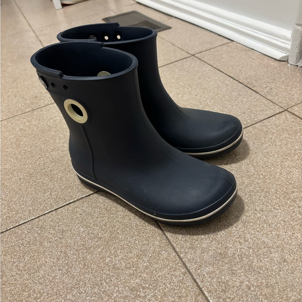 Crocs Navy Rain Boots